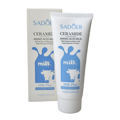 SADOER, Очищающая пенка для умывания Ceramide Amino Acid Milk, 100 г