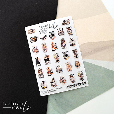 Fashion Nails, Слайдер-дизайн Sticker 33
