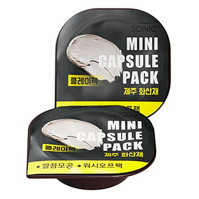 Scinik, Маска капсульная Mini Capsule Pack Clay Jeju Volcanic (Wash Off), 8 гр