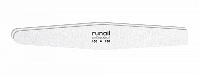 Профессиональная пилка для искусственных ногтей (белая, ромб, 100/180), RuNail