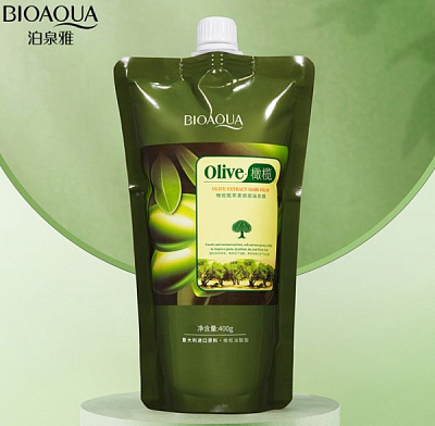 Bioaqua, Восстанавливающая маска для волос с экстрактом оливкового масла Olive Extract Hair Film, 400 гр