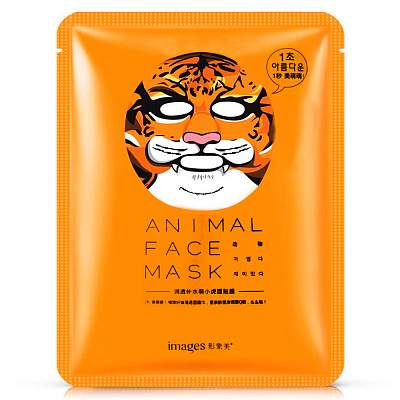 Images, Питательная тканевая маска для лица с гиалуроновой кислотой и комплексом витаминов Animal Face Mask, 30г