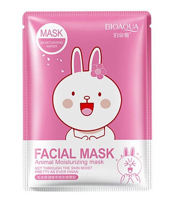 BIOAQUA, Регенерирующая противовоспалительная маска для лица с экстрактом Сакуры Facial Mask Animal Moisturizing, 30г