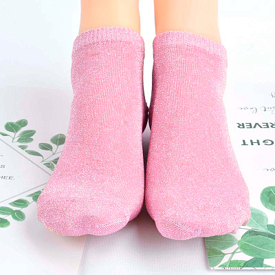 TongRan, носки женские блестящие, цвет розовый