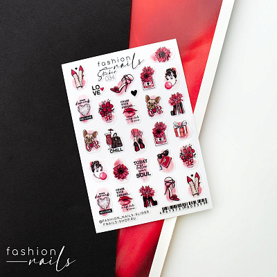 Fashion Nails, Слайдер-дизайн Sticker 34