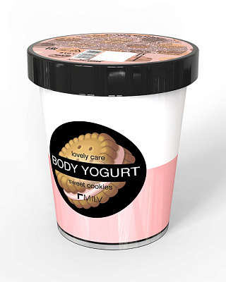 MILV. Крем-йогурт двухцветный "Печенье". 210 г