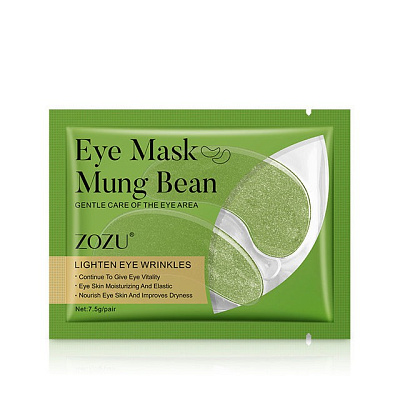 ZOZU, Маски-патчи для кожи вокруг глаз Mung Bean Eye Mask, 2 шт