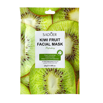 SADOER, Восстанавливающая увлажняющая маска для лица с экстрактом Киви Kiwi Fruit Facial Mask, 25г