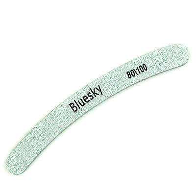 Bluesky, пилка бумеранг для искусственных ногтей БЕЗ ПОЛОСЫ 80/100 грит