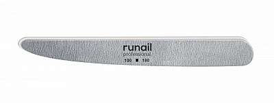Профессиональная пилка для искусственных ногтей (серая, нож, 100/180), RuNail