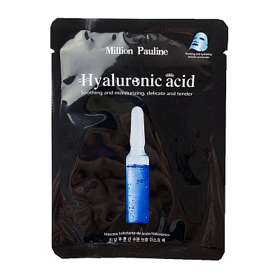 Million Pauline, Увлажняющая тканевая маска для лица с гиалуроновой кислотой Hyaluronic Acid Soothing and Moisturizing Mask (30ml)