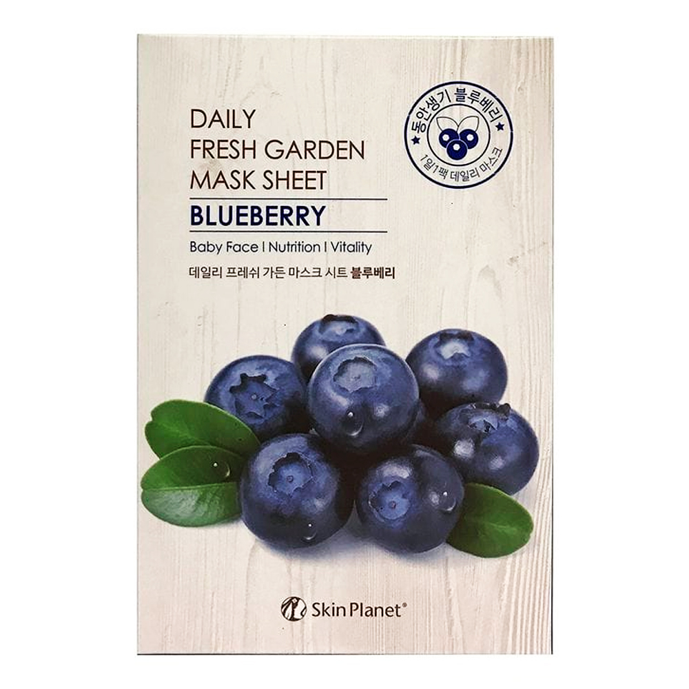 MIJIN Daily Fresh Garden, Тканевая маска Sheet Blueberry (черника)