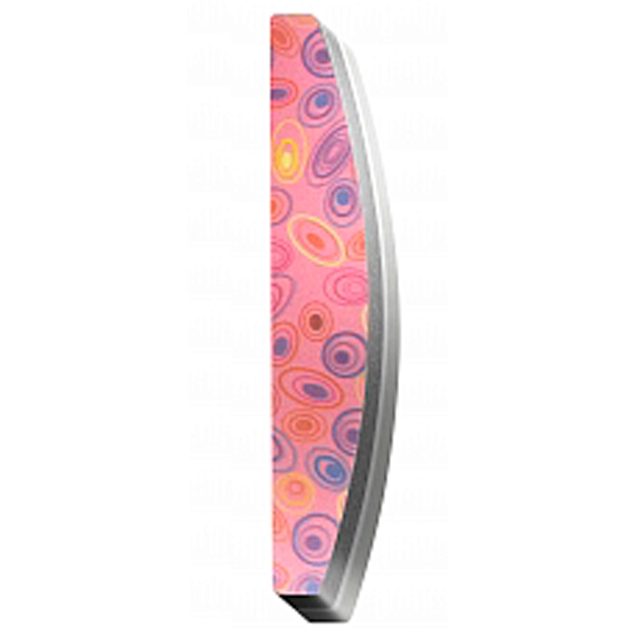 RuNail, Пилка-баф полукруглая, рисунок: Абстракция розовая, 100/180