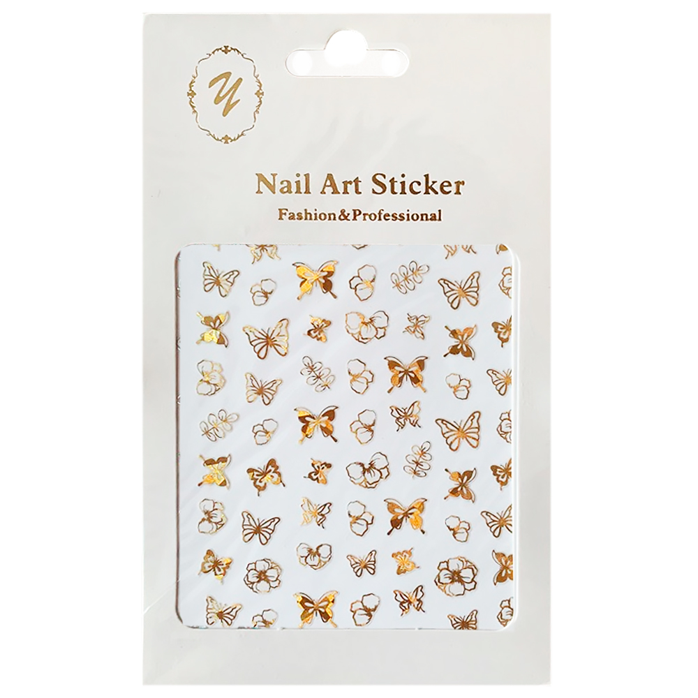 Nail Art Sticker, 2D стикер Z-D3840 (золото)