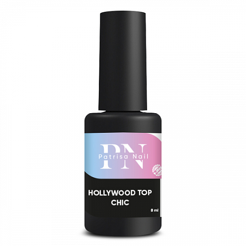 8 мл, Patrisa Nail, Топ без липкого слоя Hollywood-Top Chic с голубым перламутром