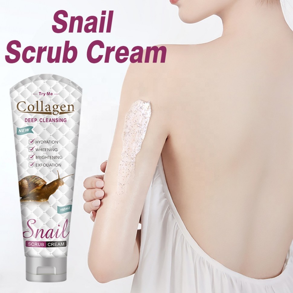 Pei Mei, Гель-пилинг скатка для лица с Коллагеном и муцином Улитки Collagen Snail Scrub Cream, 150 мл