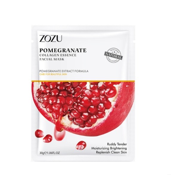 ZOZU, Тканевая маска с экстрактом Граната и Коллагеном Pomegranate Collagen Essence Face Mask, 30г