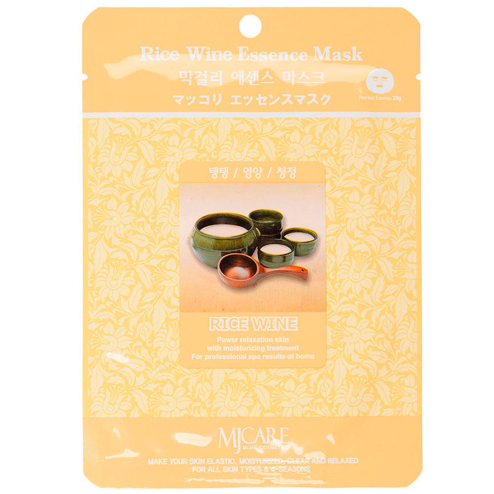 Mijin Essence Mask, Маска тканевая для лица Рисовое Вино (23 гр)