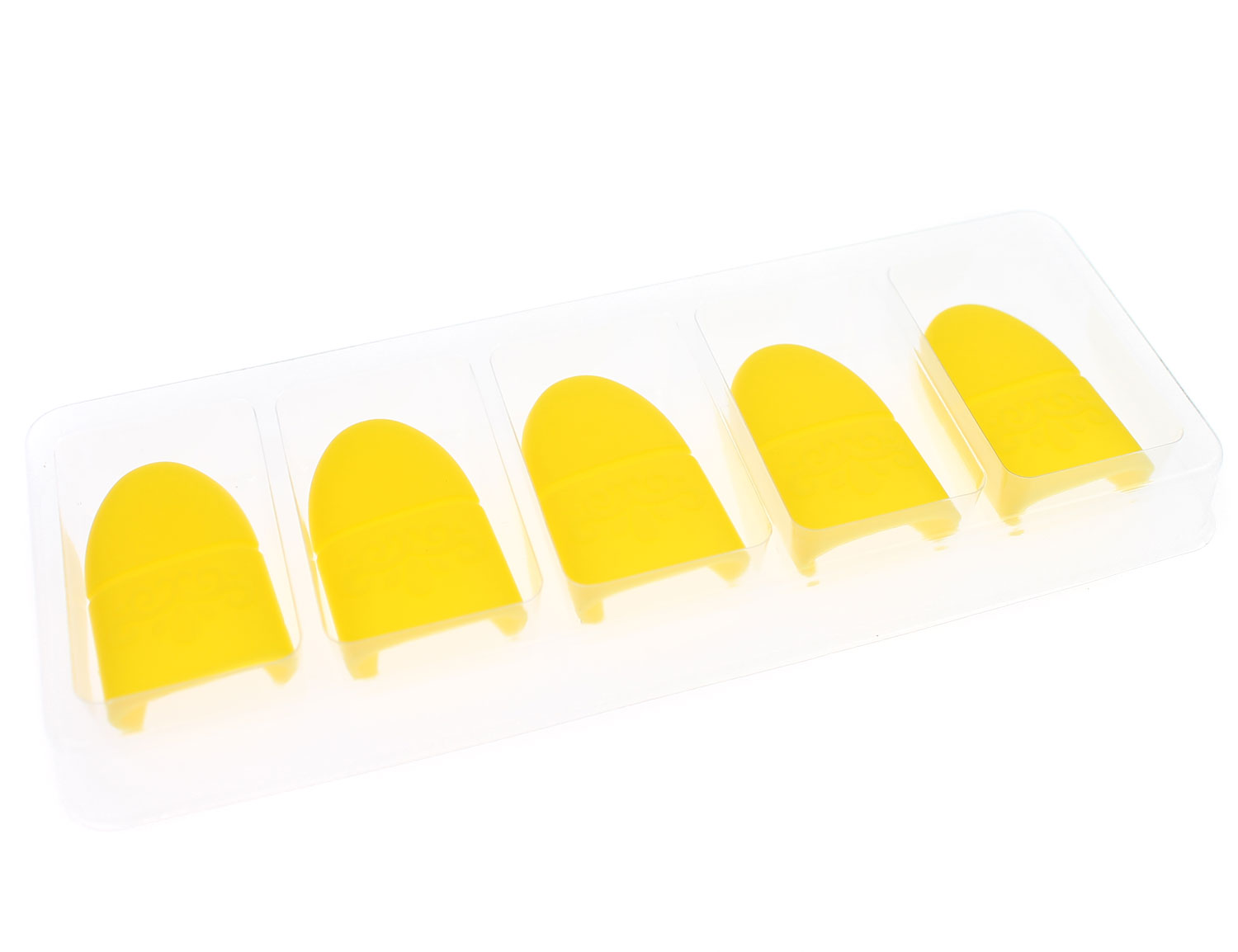 Силиконовые колпачки для снятия гель-лака (набор 5 шт) жёлтые