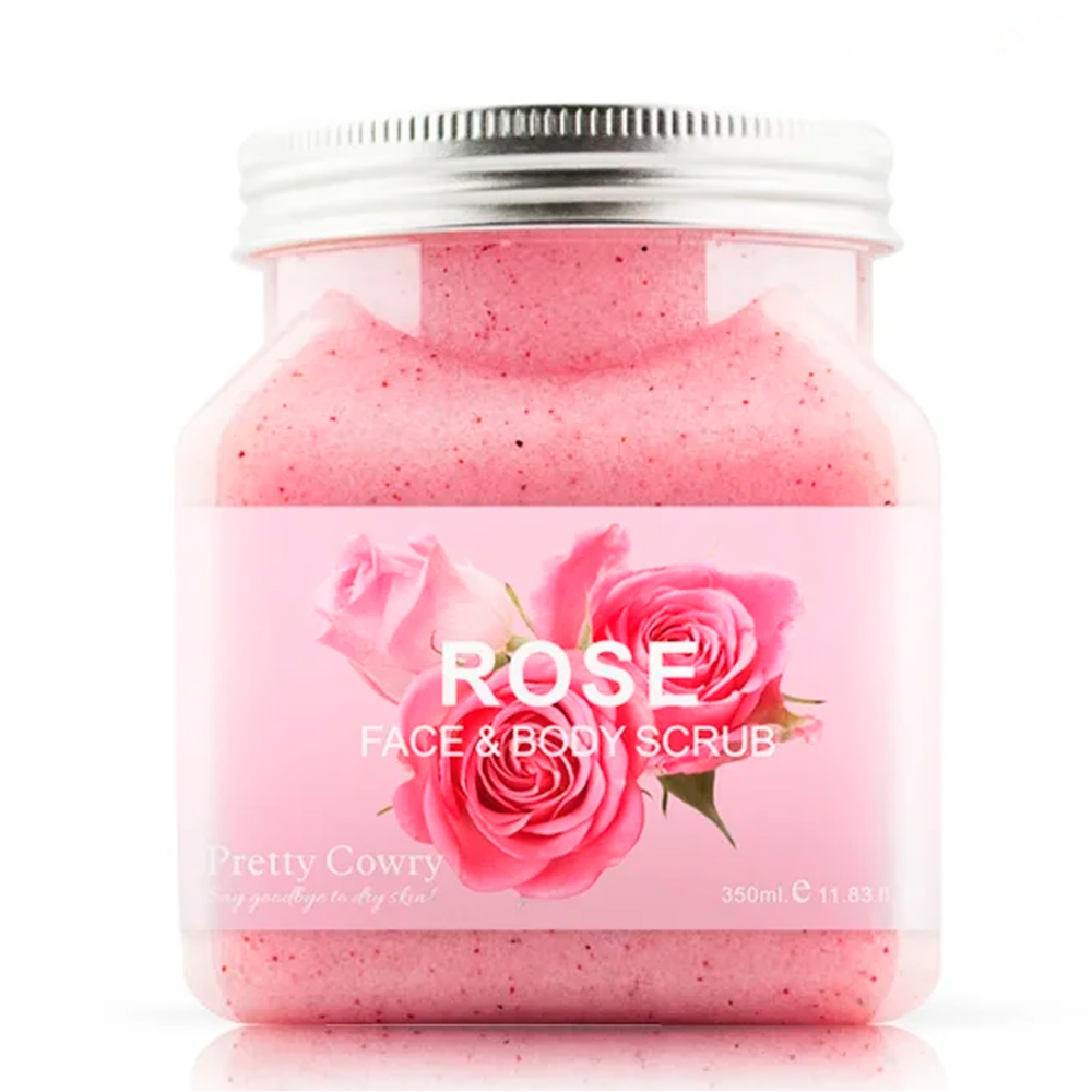 Pretty Cowry, Отшелушивающий Скраб для лица и тела с Розой Rose Face & Body Scrub, 350 мл