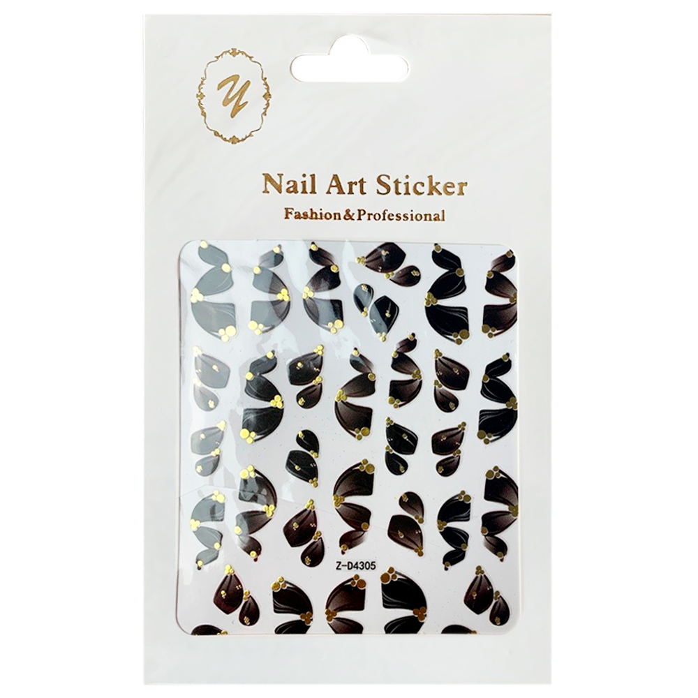 Nail Art Sticker, 2D стикер Z-D4305 (золото)