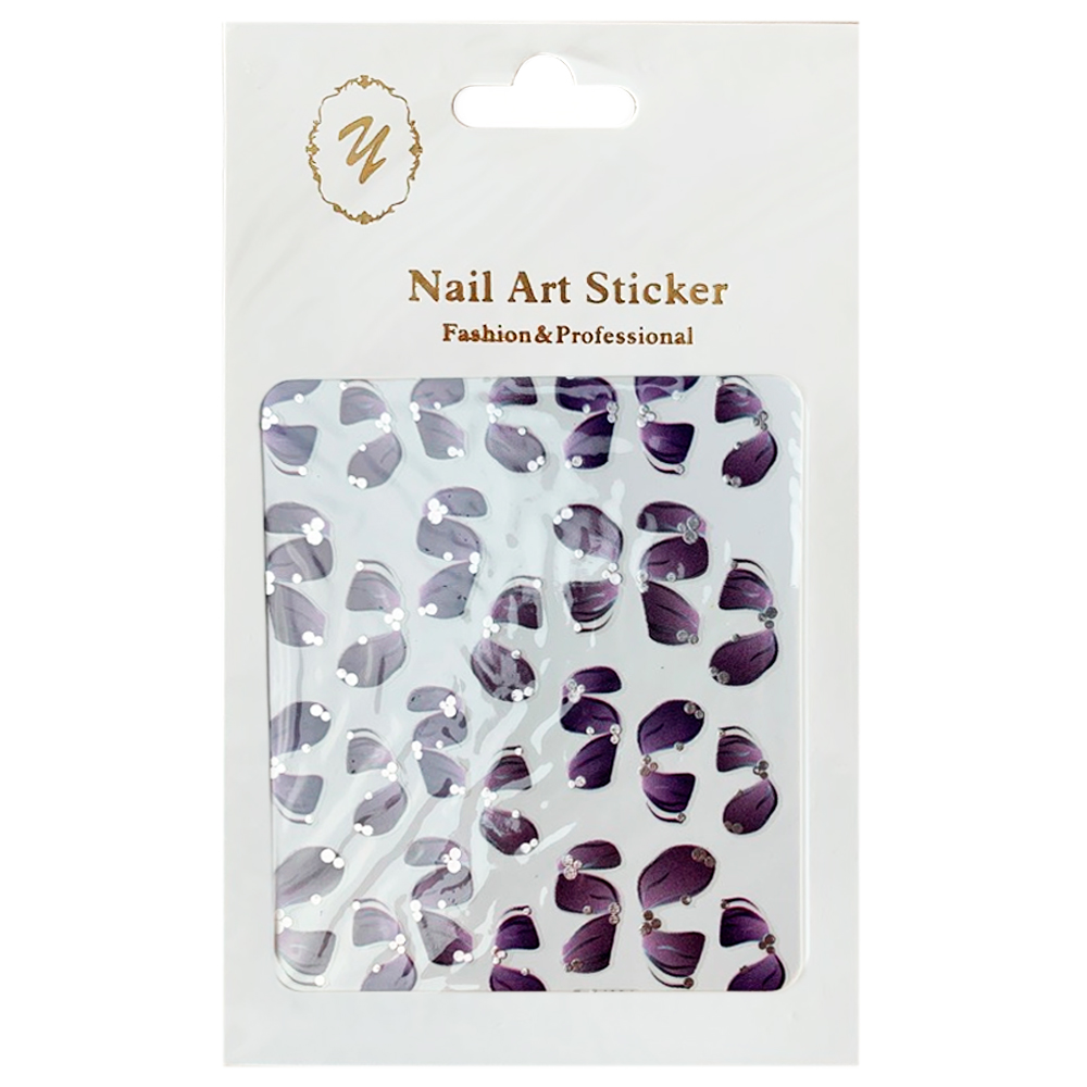 Nail Art Sticker, 2D стикер Z-D4304 (серебро)
