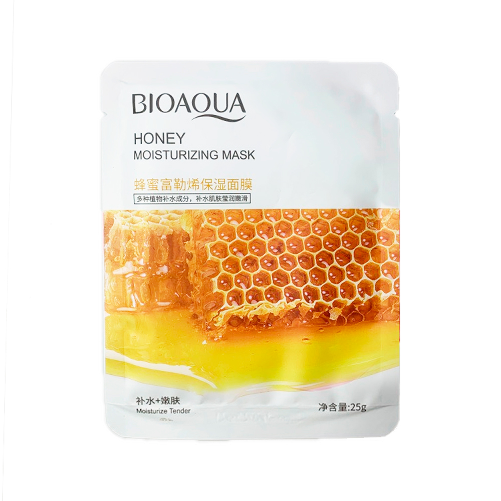 BIOAQUA, Увлажняющая тканевая маска для лица с экстрактом Мёда Honey Moisturizing Mask, 25г