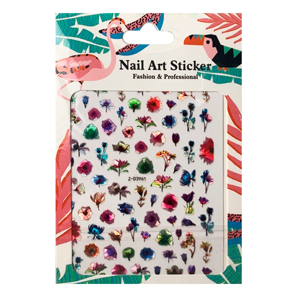 Nail Art Sticker, 2D стикер Z-D3961 (металлик)