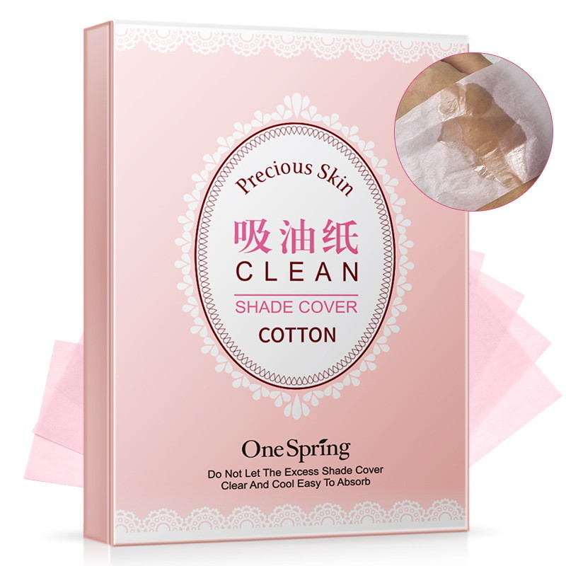One Spring, Матирующие салфетки для лица Clean Shade Cover Cotton, 100 шт