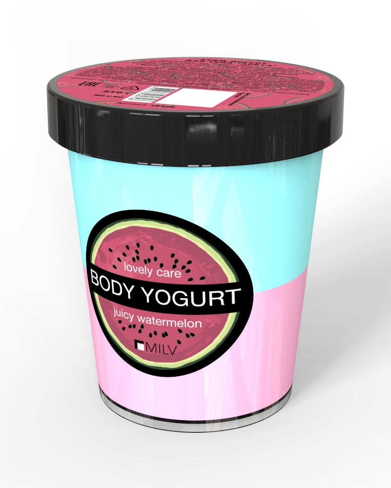 MILV. Крем-йогурт двухцветный "Арбуз". 210 г