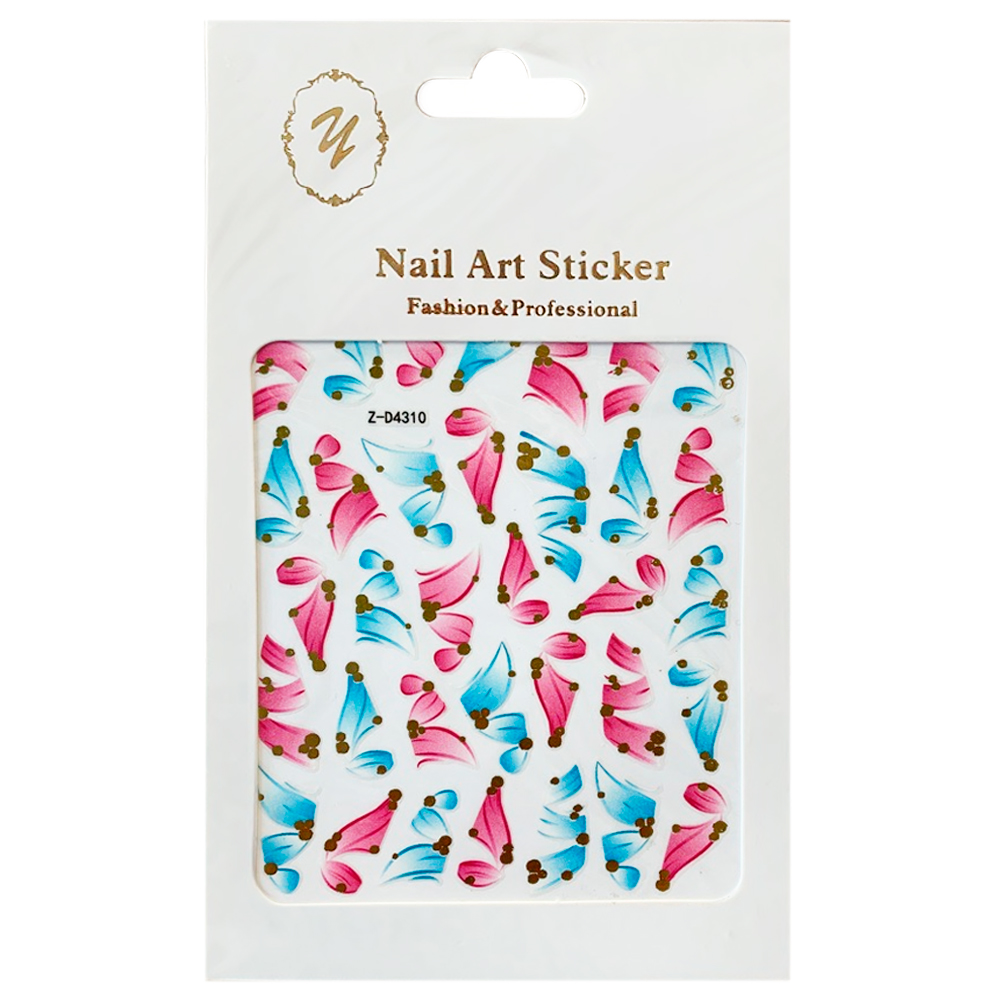 Nail Art Sticker, 2D стикер Z-D4310 (золото)