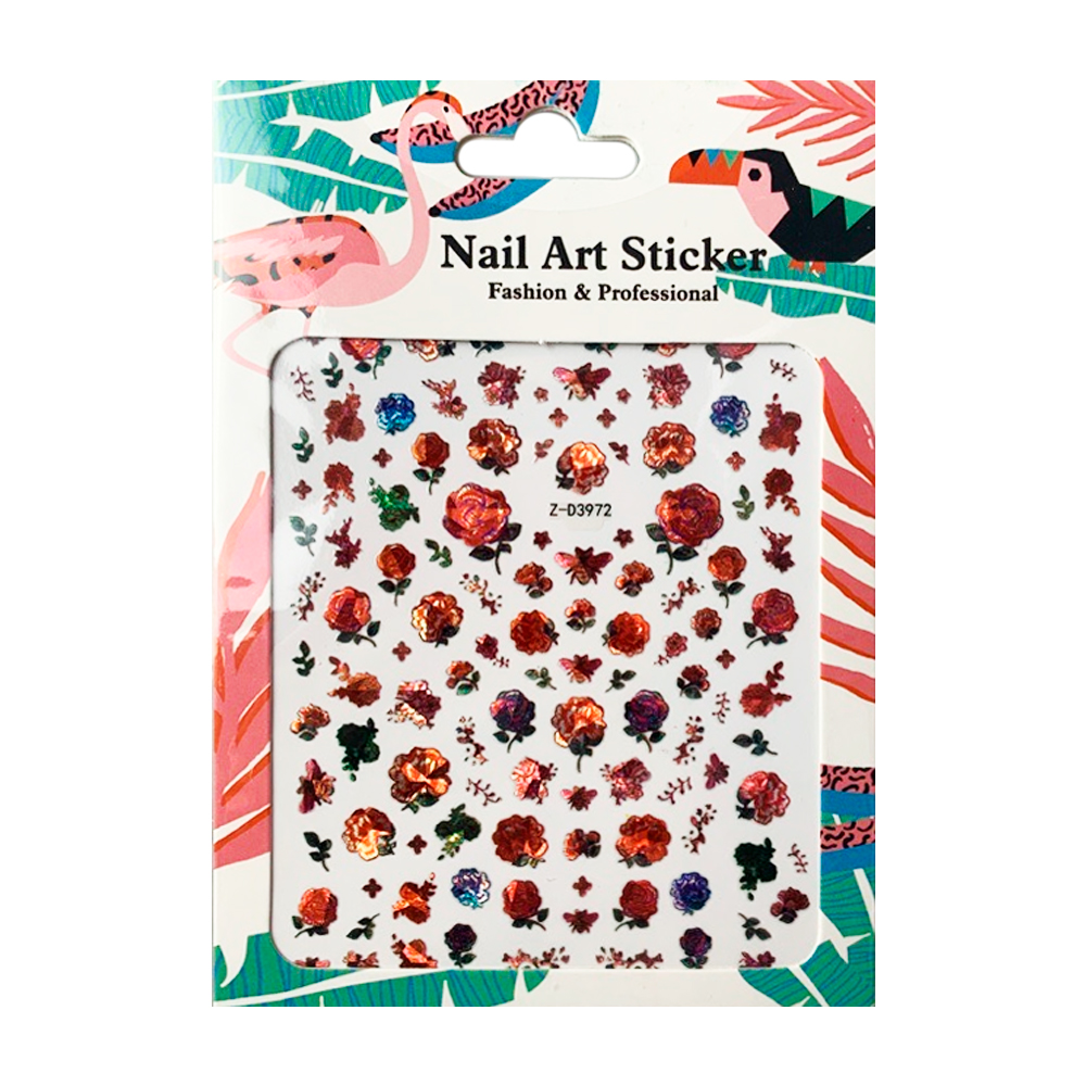 Nail Art Sticker, 2D стикер Z-D3972 (металлик)