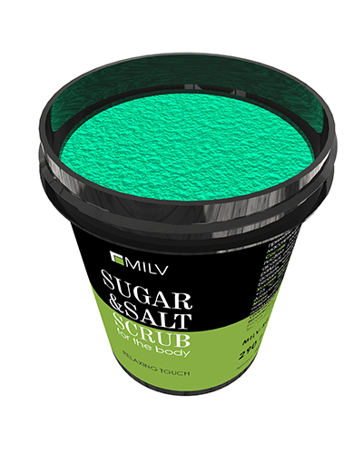 MILV. Сахарно-солевой скраб для тела «Зеленый чай». 290 г.