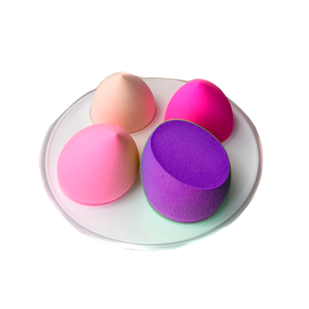 GR, Набор спонжей для макияжа в пластиковом боксе (4 шт), цвет в ассортименте