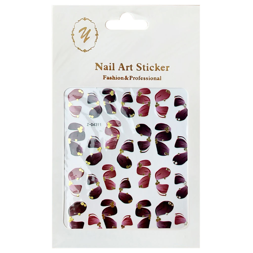 Nail Art Sticker, 2D стикер Z-D4311 (золото)