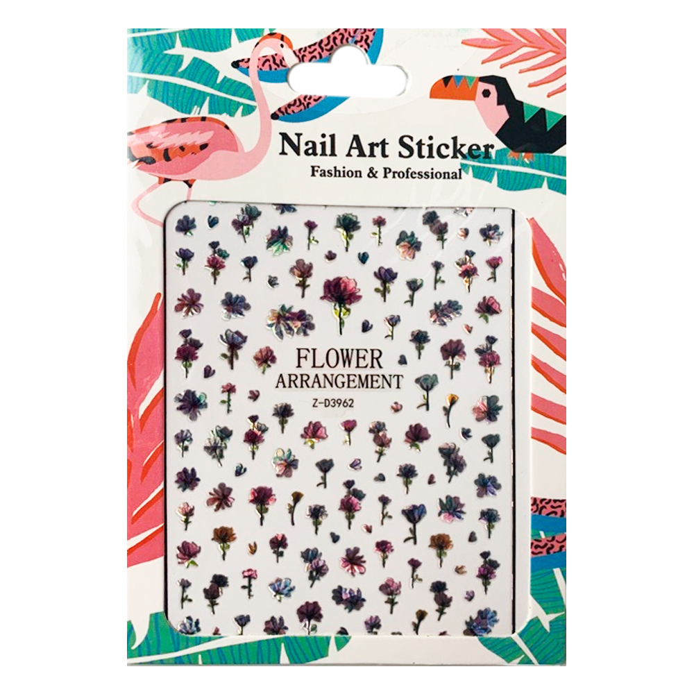Nail Art Sticker, 2D стикер Z-D3962 (металлик)