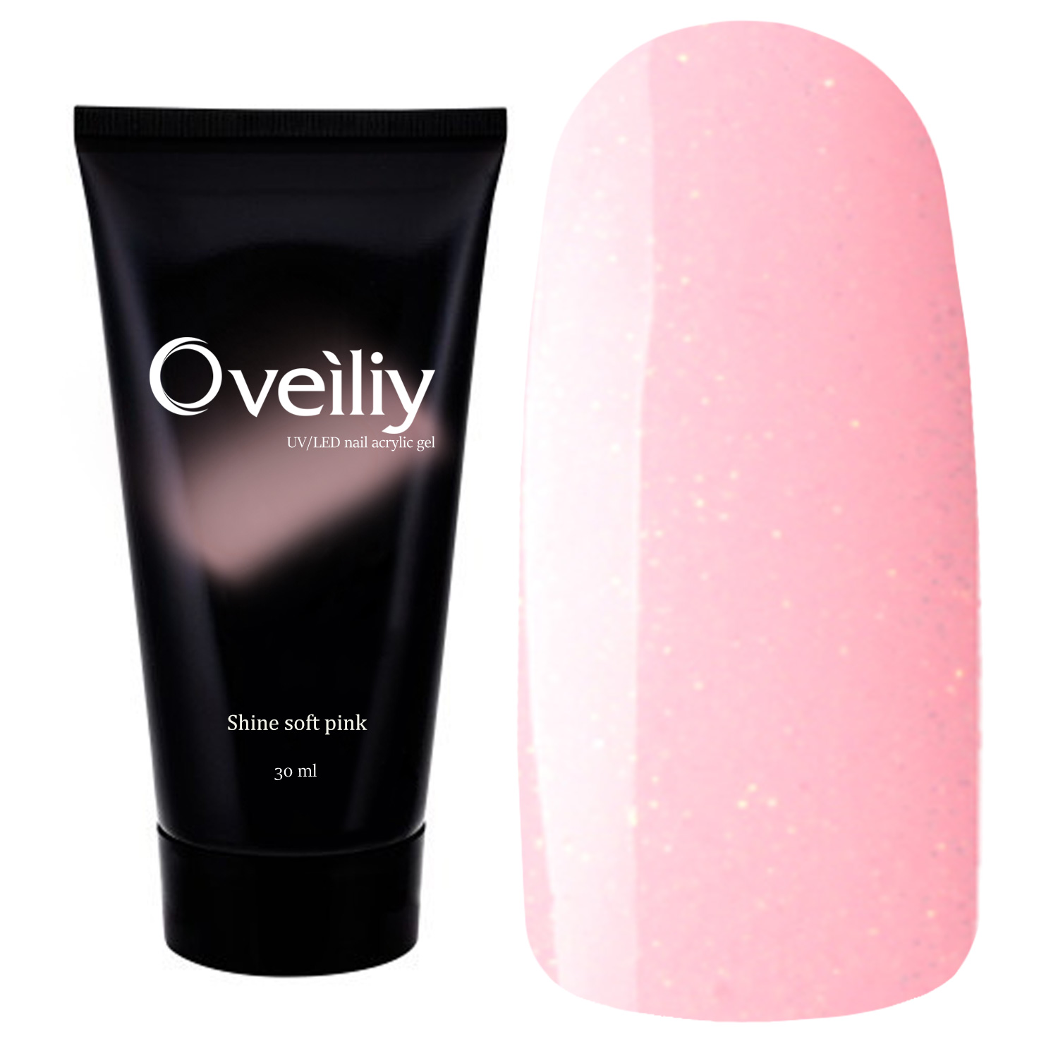 Oveiliy, Акрил-гель № 09 Shine soft pink, 30ml