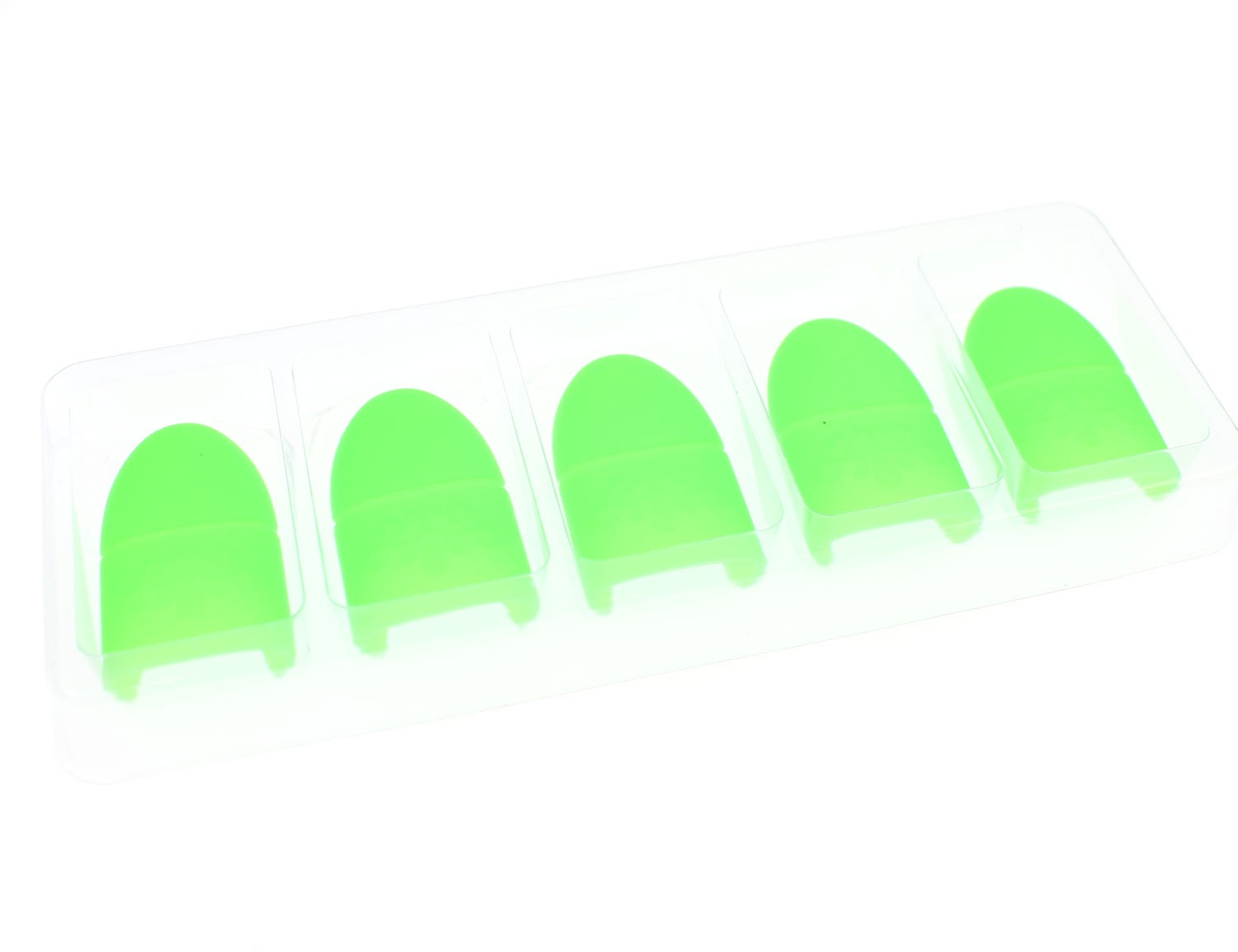 Силиконовые колпачки для снятия гель-лака (набор 5 шт) зелёные