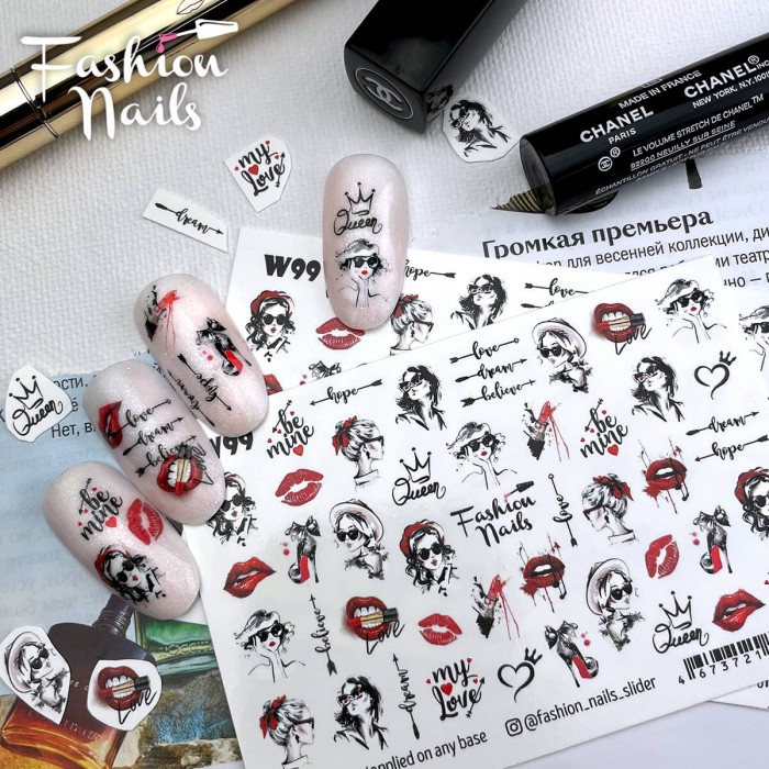 Fashion Nails, Слайдер-дизайн W99