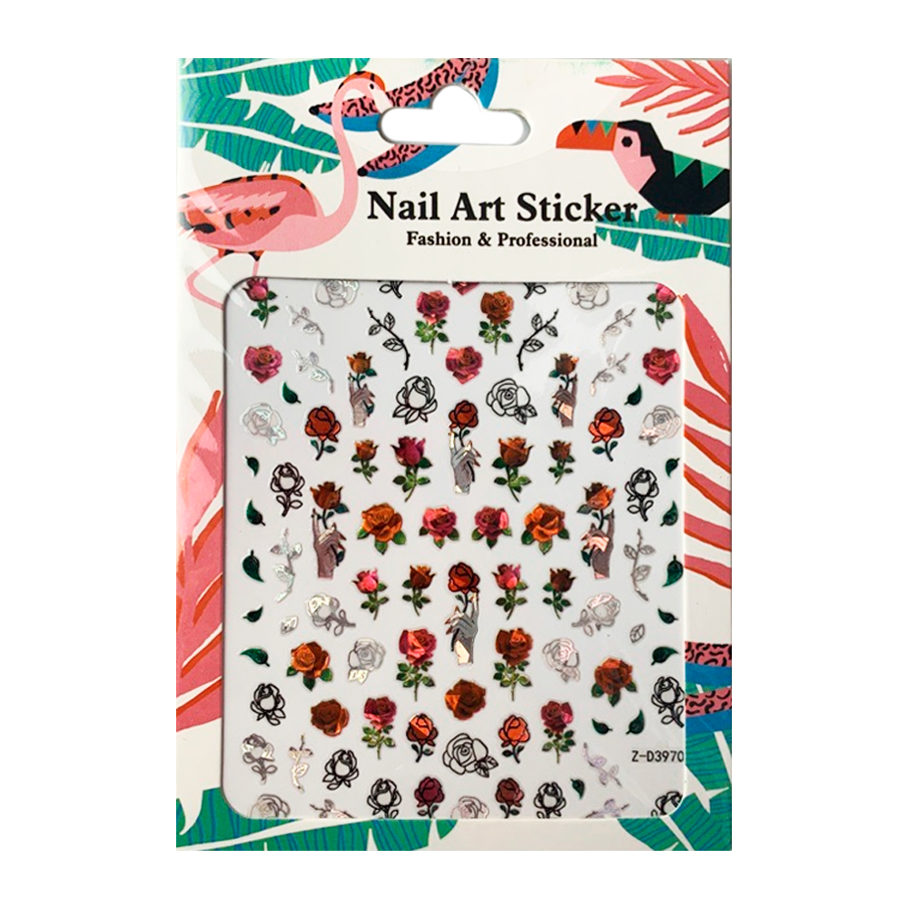 Nail Art Sticker, 2D стикер Z-D3970 (металлик)