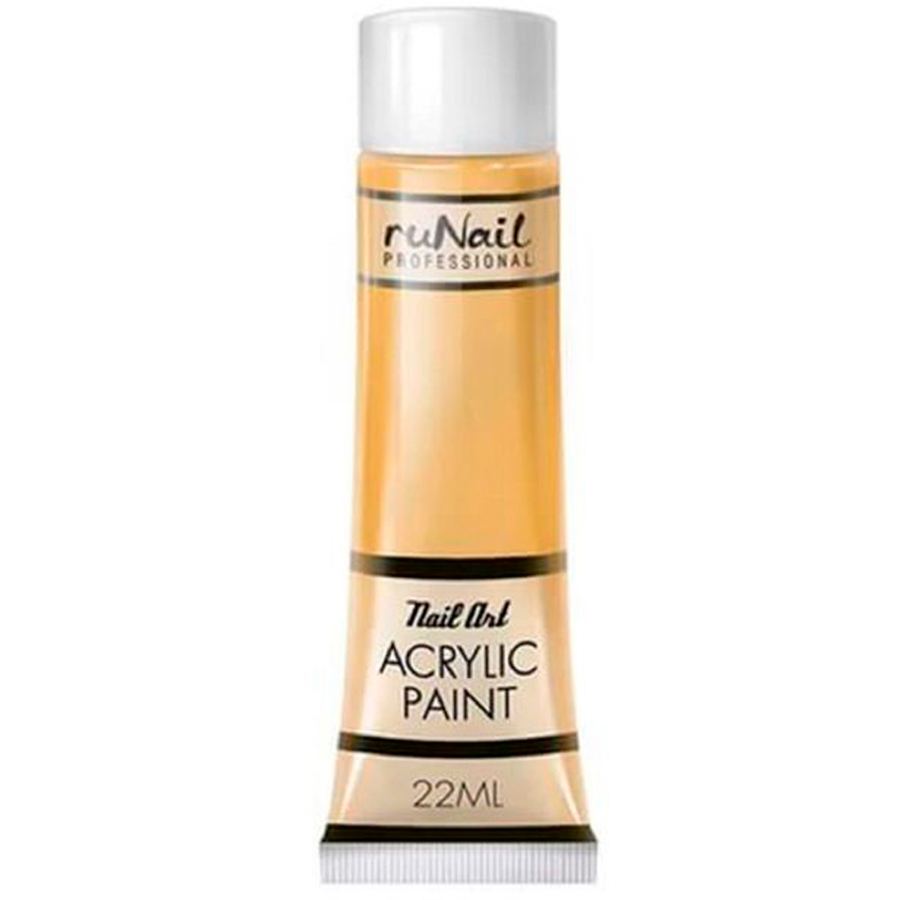 RuNail, Акриловая краска для нейл-арт (цвет: золотой), 22 мл