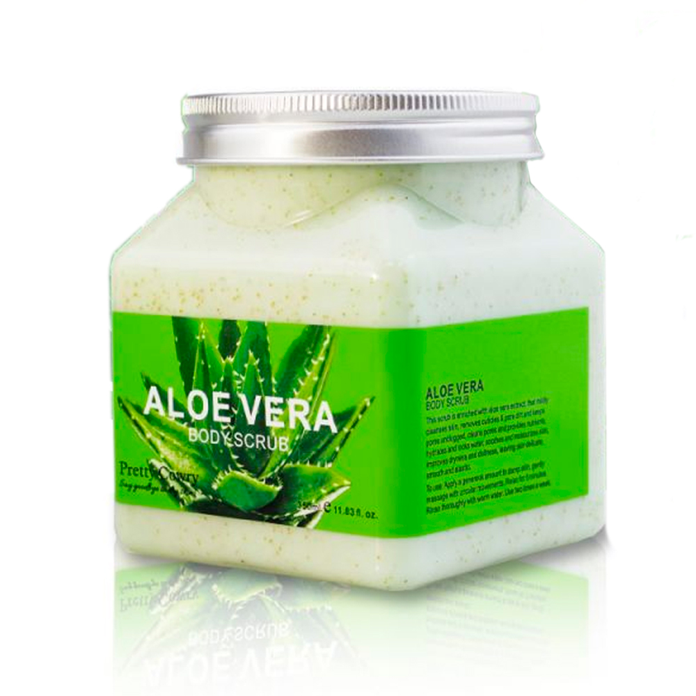 Pretty Cowry, Отшелушивающий Скраб для лица и тела с Алоэ Aloe Vera Face & Body Scrub, 350 мл