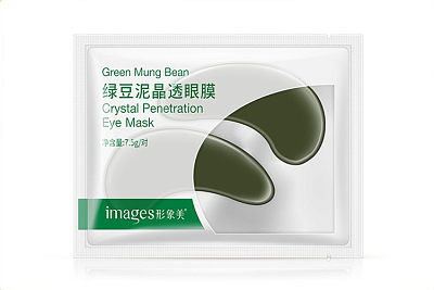 Images, Маски-патчи для кожи вокруг глаз омолаживающие с экстрактом бобов Мунг Green Mung Bean Crystal Penetration Eye Mask, 2 шт