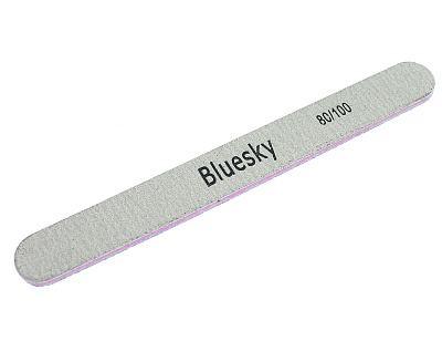 Bluesky, пилка прямая для искусственных ногтей 80/100 грит