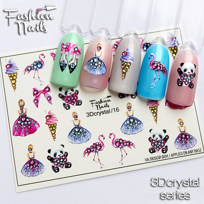 Fashion Nails, Слайдер-дизайн 3Dcrystal/16