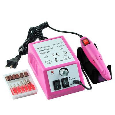 12W, Аппарат для маникюра и педикюра Lina Mercedes-2000 (20 000 об/мин), цвет: Розовый