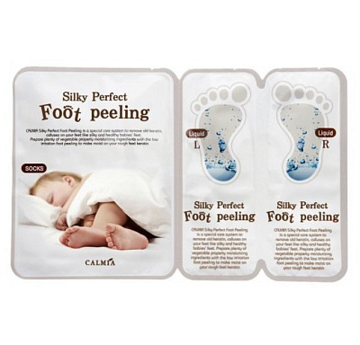 CALMIA, Экспресс-пилинг носочки Silky Perfect Foot Peeling (20 мл*2)