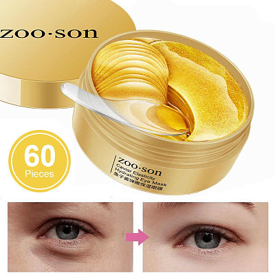 Zoo Son, Гидрогелевые патчи для век с красной икрой Caviar Elasticity Hydrating Eye Mask, 60 шт