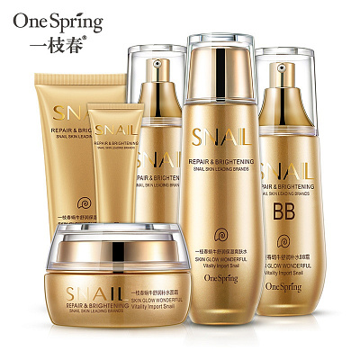 One Spring, Snail Repair & Brightening Набор средств по уходу за лицом с фильтратом улитки (6 средств)