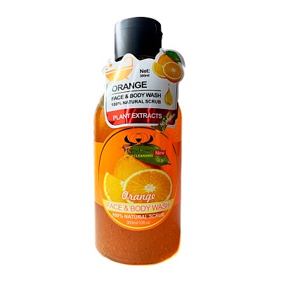 Pretty Cowry, Гель-скраб для лица и тела с Апельсином Orange Face & Body Wash, 300 мл